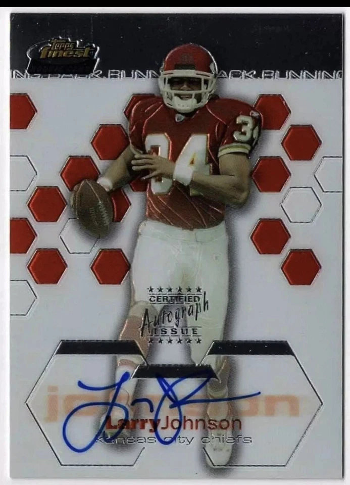 2003 Topps Finest Larry Johnson Rookie Autograph Signed Nfl  Card /999 Chiefs - Image 1 of 1