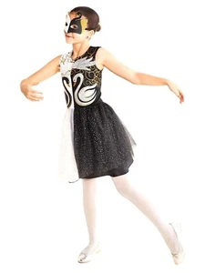 Kids Black Swan Ballerina Tutu Dress ONLY Halloween Costume 12-14 Large #1395 - Picture 1 of 1