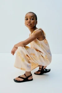 NWT ZARA FLORAL FULL LENGTH LINEN JUMPSUIT 11-12 KIDS $46 - Picture 1 of 7