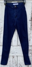 American Apparel High Waisted Skinny Blue Jeans Womens Size XS