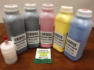 (200g x 5) Toner Refill for OKI Okidata MC860, MC860 MFP + 5 Chip (USA, LATIN) - Picture 1 of 2