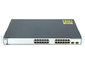 CISCO - WS-C3750-24PS-S - Catalyseur 3750 24 10/100 PoE + 2 images standard SFP - Photo 1/3