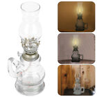 Dekorative Vintage-Glasöl-Lampe mit handgefertigtem Schornstein