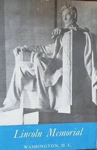 Vintage 1945 Lincoln Memorial Washington DC Brochure Pamphlet with history - Picture 1 of 5