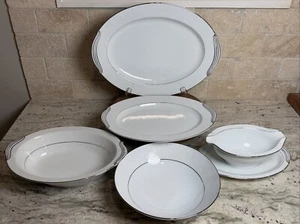 Noritake “Whitehall” Serving Platters And Bowls- 5 Total- Very Good! - Picture 1 of 21