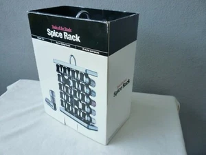 NIB Macy's Stainless Steel Tools of the Trade 20 Jar Filled Sealed Spices Rack - Picture 1 of 12