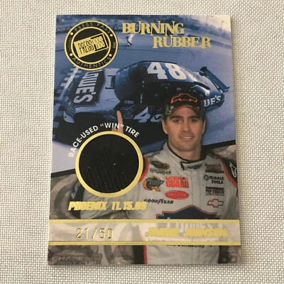2010 Press Pass Eclipse Burning Rubber Tire Relic Card Jimmie Johnson #/50 - Image 1 of 4