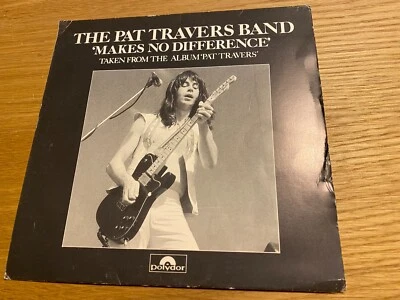 THE PAT TRAVERS BAND "MAKERS NO DIFFERENCE" POLYDOR RECORDS 1976 PROMOTIONAL 7"* Foto 1 de 4