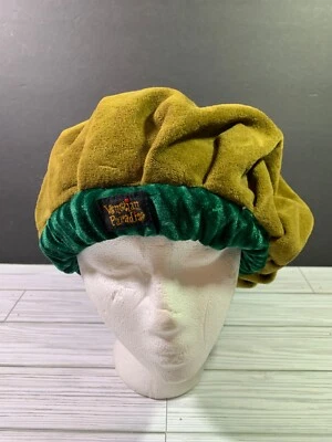 Gorra de Terciopelo Poeta/Bardo Vintage Auténtica Venetian Paradise Alta Calidad Reversible Foto 1 de 4