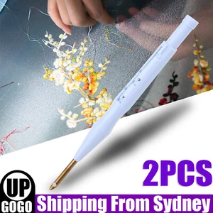 2XAdjustable Punch Needle Rug Yarn Needle Embroidery Pen Felting Threader Needle - Picture 1 of 12