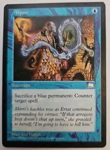 MTG Magic The Gathering Card Abjure Interrupt Blue Weatherlight 1997 - Picture 1 of 2