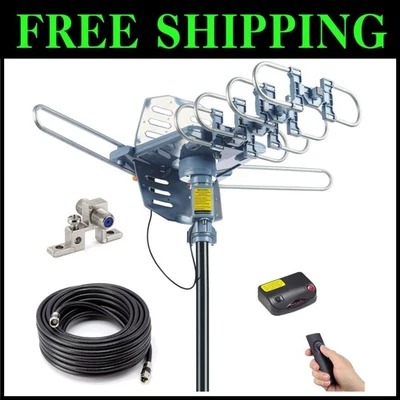 Future-Ready TV Antenna, 360 Rotation, 150 Mile Range - Image 1 of 4