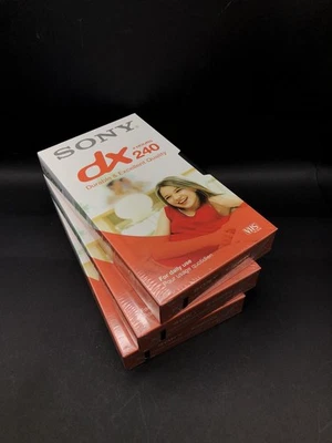 3 Sony Super DX E-240 VHS Cassettes Original Packaging Video Cassette - Image 1 of 4