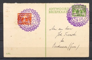 3c DUIF ANTW. BRF.KAART NEDERLANDSCH FABRIKAAT V.N.F. NIJMEGEN 5.JUL.1936 Mt597 - Picture 1 of 1