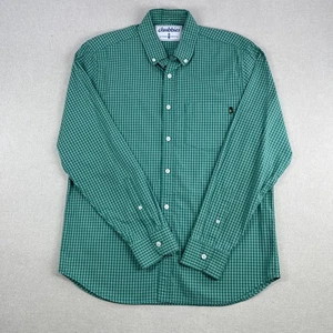 Camisa Chubbies Para Hombre Mediana Verde Cuadros Manga Larga Con Botones Informal Bolsillo - Imagen 1 de 13