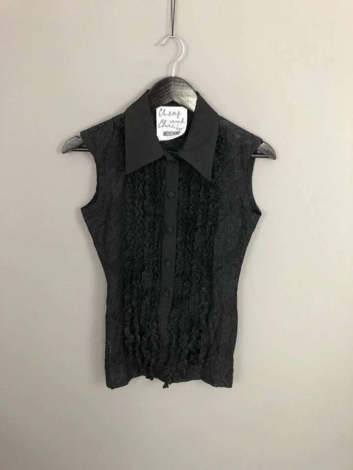 MOSCHINO Top - UK10 - Lace - Black - Great Condition - Women’s - Image 1 of 4