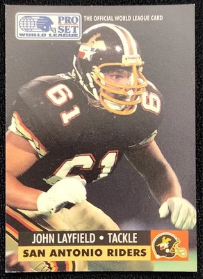 1991 Pro Set WLAF - John "Bradshaw" Layfield #146 (RC) - Image 1 of 2
