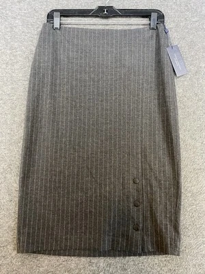 NUEVO Tommy Hilfiger Mujer Media Rodilla Gris Tejido Lápiz Falda Recta Talla 6 Foto 1 de 4