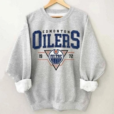 Sudadera Edmonton Oilers Cuello Redondo Años 90 Reimpresión Unisex AN60404 Foto 1 de 2