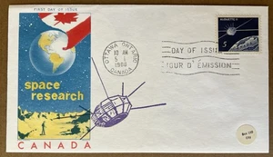 Canada 1966 FDC • Alouette II Satellite • Space Research • Jan 5 Birthday Cover - Picture 1 of 5