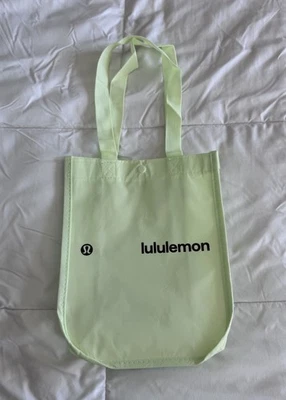 New Lululemon Small Reusable Shopping Tote Bag Logo Green 2025 Limited Edition - Image 1 of 4