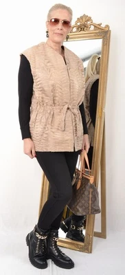 US5492 REAL PERSIAN LAMB FUR VEST BROADTAIL RANCH PERSIAN LAMB WAISTCOAT SIZE L - Image 1 of 4