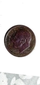 Roosevelt Copper Dime Error (P) 2001 - Picture 1 of 8
