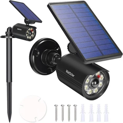 Solar Lights Outdoor Motion Sensor Fake Camera 360° 1200lm-1Pack, Black  - Image 1 of 4