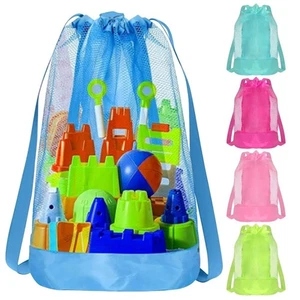 Drawstring Closure Beach Backpack Extra-Large Beach Storage Bags Travel - Picture 1 of 18