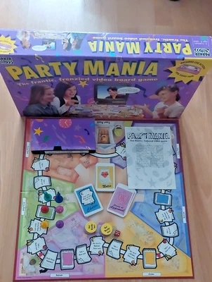 Party Mania Vintage Video Board Game *Missing 2 notes Cards* Parker Bros - Image 1 of 4