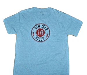 t-shirt large new year stout lager beer brewery craft 22 inches pit to pit - Picture 1 of 3