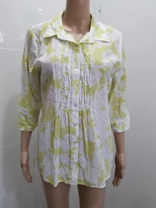GIVONI TAG 12 LIME GREEN WHITE SHIRT TOP - Picture 1 of 5