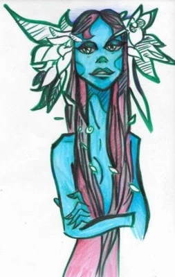 Coachella Nature SoCal Girl 🌺 Ilustración colorida de obras de arte 5x3 Foto 1 de 3