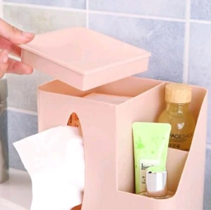 Multifunctional Tissue Box Holder Plastic Tissue Box Cover Multi-Function... - Picture 1 of 6