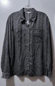 Jane & Delancey Women's Faded Grey Button Down Shirt Size M - Picture 1 of 4