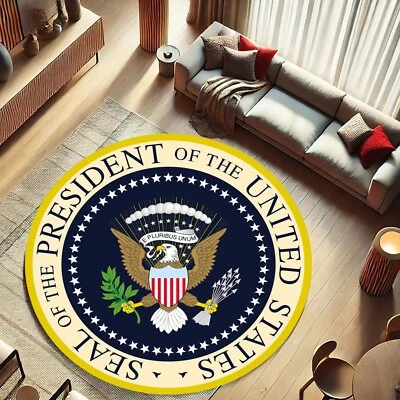 Presidential Seal Rug, USA President, Oval Office Decor, White House Mat - Image 1 of 4