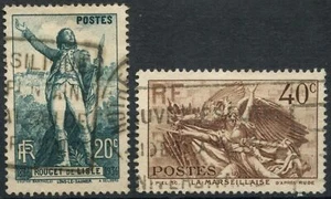 France 1936 SG#547-8 Rouget De Lisle Used Set #D93061 - Bild 1 von 1