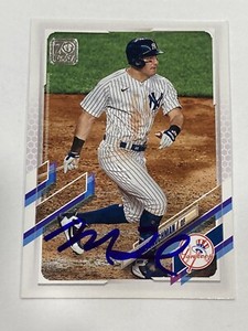 2021 Topps New York Yankees Mike Tauchman Autographed Baseball Card #449 Signed