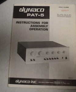 Original Dynaco PAT-5 Pre-Amplifier Instructions Manual - Picture 1 of 2