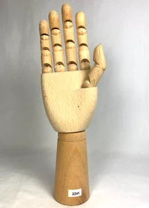 Wooden Articulated Right Hand Mannequin Jointed Artist Model Manikin 12" - Picture 1 of 8