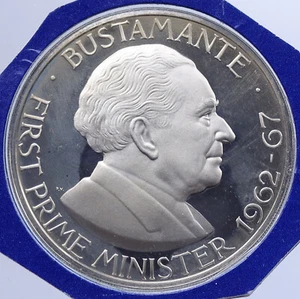 1978 JAMAICA First Prime Minister BUSTAMANTE Vintage Proof Dollar Coin i119314 - Picture 1 of 2