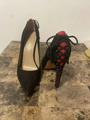 Jean-Michel Cazabat Women’s Stiletto Heel Pointed Toe Pumps Black Size 37.5 US 7 - Imagem 1 de 4