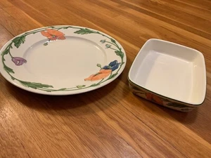 VILLEROY BOCH Vilbofour Amapola 9 3/4 Lasagna DISH 12 3/4 PLATTER serving plate - Picture 1 of 4