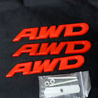 Matte Big Awd Red Metal Front Grille Emblem + 2X Badge Sticker Decal Limited Suv