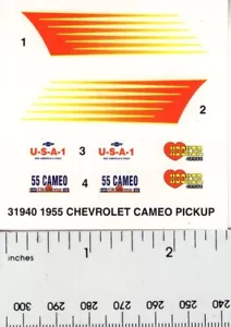 AMT 1955 Chevrolet Cameo 1:25. Pickup 31940 nur Aufkleber kein Bausatz - Bild 1 von 1