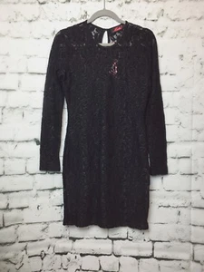 Nastygal Motel Elsa Rose Lace Black Bodycon Dress Size Large NWT - Picture 1 of 6
