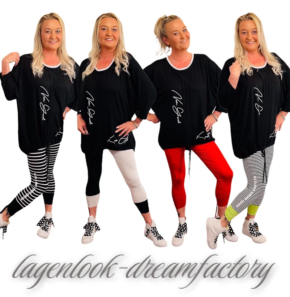 Myo-Designer-Lagenlook Affiné Leggings 4 Couleurs + 4Größen Cordon Am Jambe - Photo 1/1