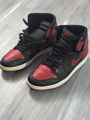 Nike Air Jordan 1 Sneakers 1994 allevate colore rosso e nero taglia 7 5 vintage