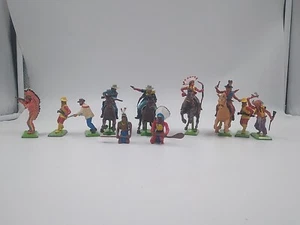 Britains Deetail 1971 Cowboys & Indianer Konvolut x 9 Kavallerie & Footmen + 2 andere - Bild 1 von 24