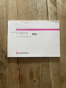 00-06 VAUXHALL CORSA OWNERS HANDBOOK MANUAL 2000 Ref6819 - Picture 1 of 22